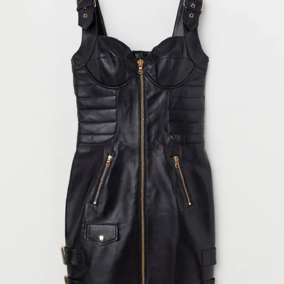 Moschino x H&M Leather Dress - Picture 3 of 12